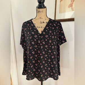 Kiabi Eco Conception Women’s Floral Black Blouse Size XL
